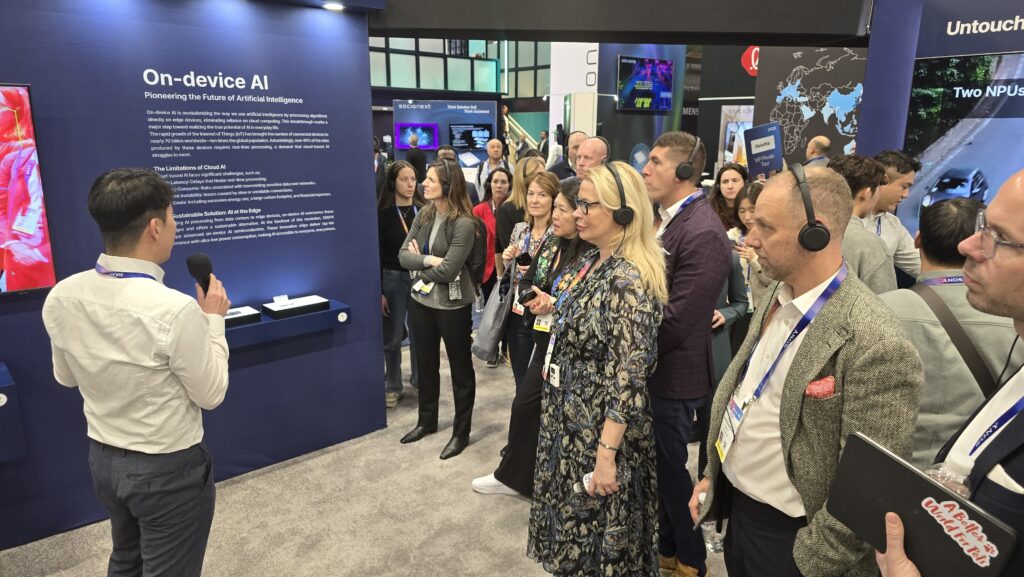 (Photo 1) DEEPX exhibition booth at CES 2025, held in Las Vegas, January 2025
